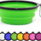 Collapsible Dog Bowl Portable Foldable Dog Travel Bowls Pets Cats Puppies Water Feeding Bowls for Walking Camping Outdoors (Large, Green)